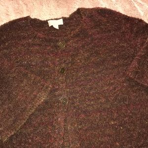 Beautiful fuzzy popcorn sweater.